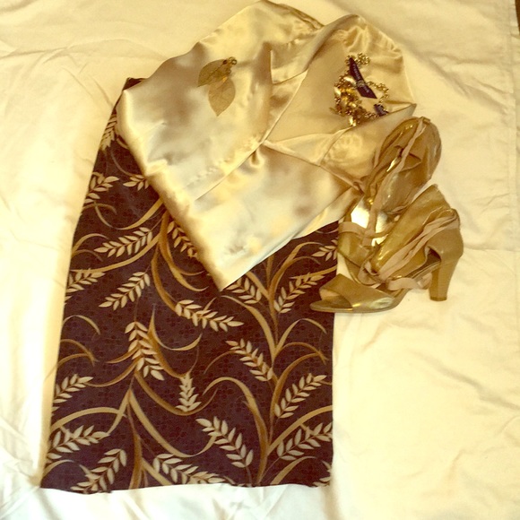 Maggie Menauchton Golden Leaves Skirt - Picture 2 of 8